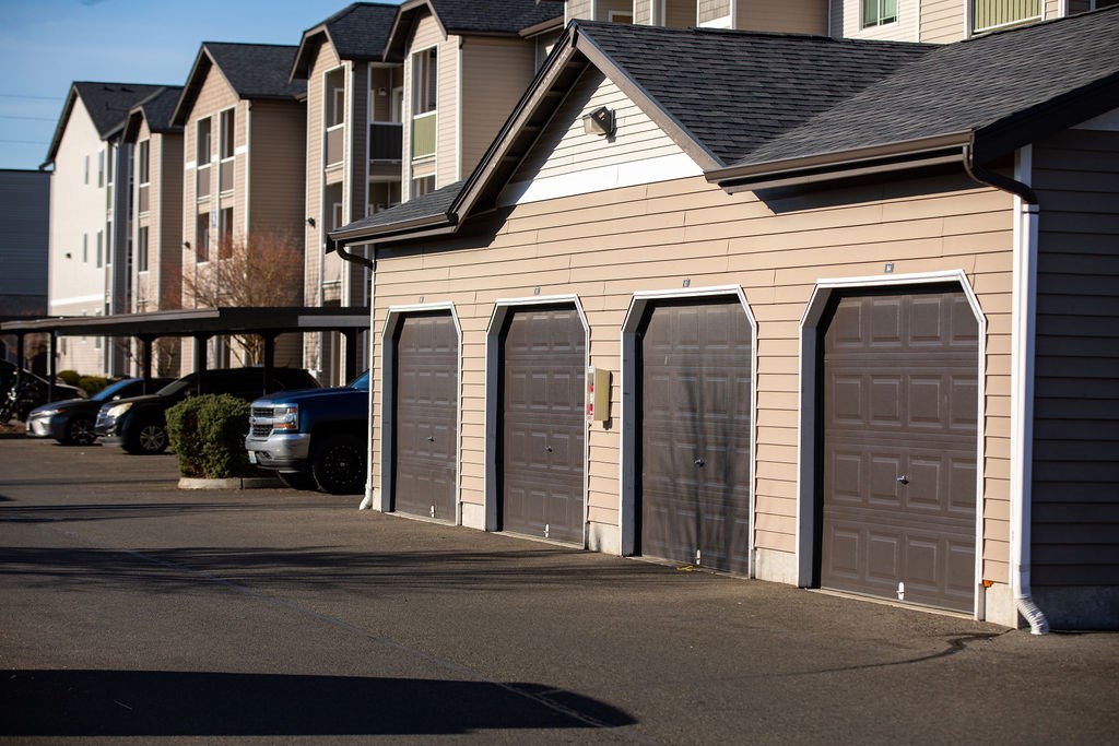 Garages Available at Tustin Apartment Homes, Yelm, WA, 98597