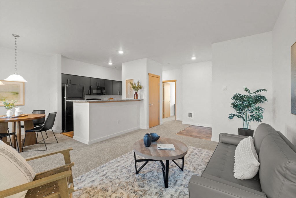 Living Room Come Kitchen View at Tustin Apartment Homes, Washington