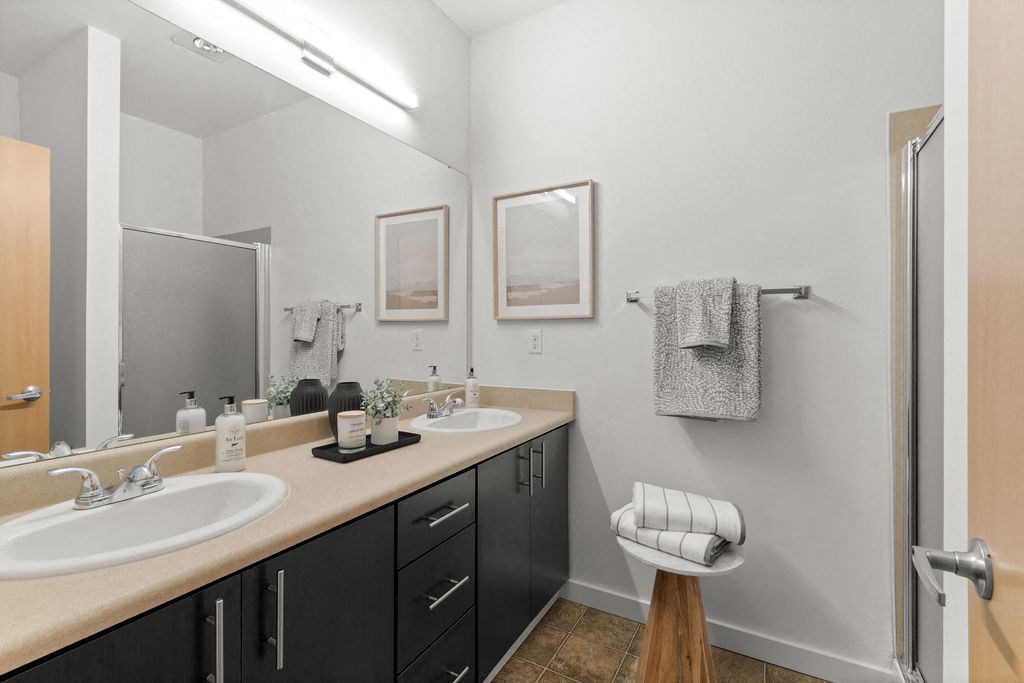 Custom Look Bathroom at Tustin Apartment Homes, Yelm, 98597