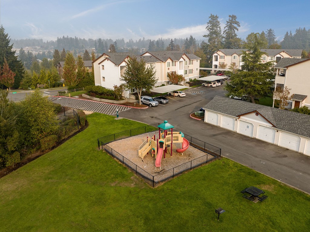 Aerial View at Sundance Apartment Homes, Milton, 98354