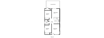 2 Bed 1 Bath Floor Plan  at Aspire Seneca, Victorville, CA
