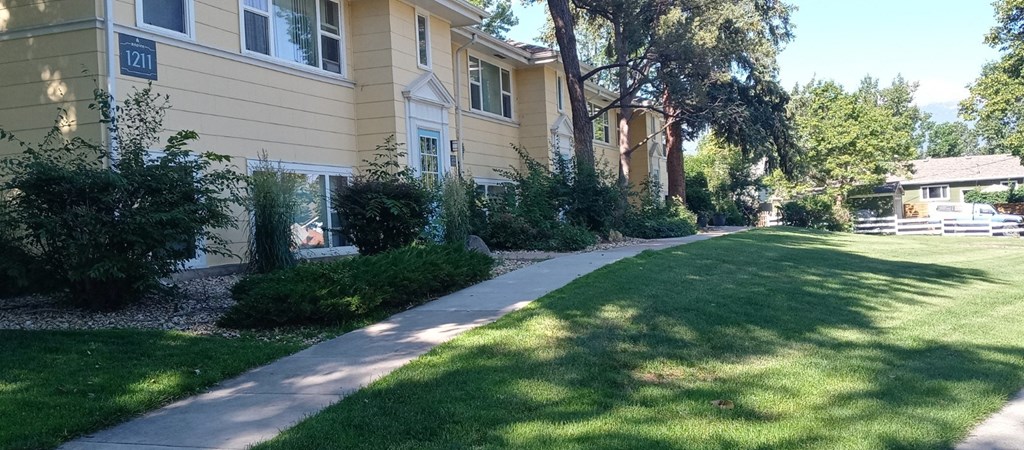 a house with a lawn in front of it