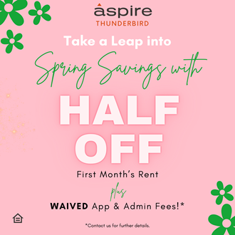 take a leap into spring savings with half off poster
