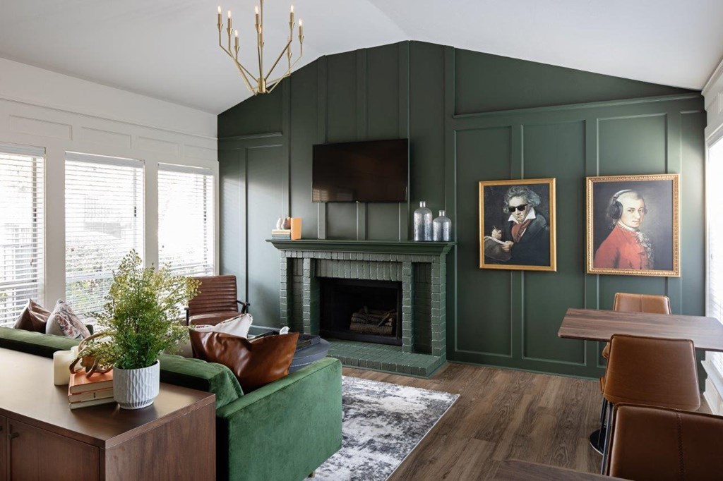 Aspire Columbia Ridge Apartments Clubhouse with Fireplace