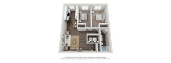 Floor Plan 2 bed 1 bath