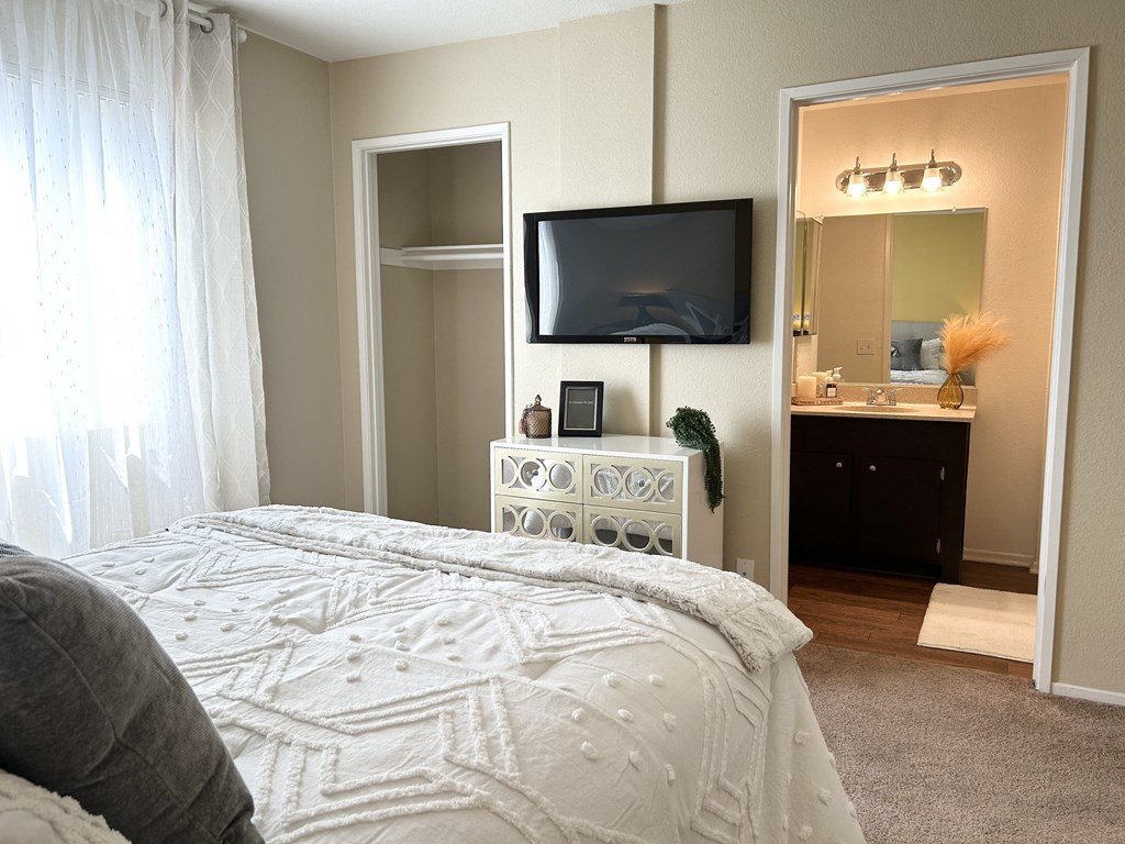 Bedroom With Bathroom at Aspire High Desert Apartments, California