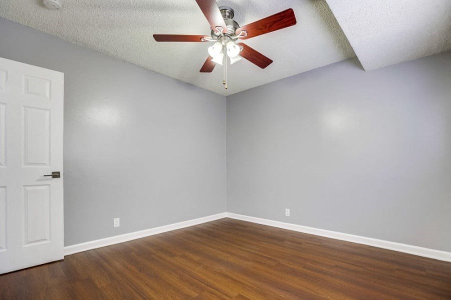, Popcorn Ceiling, Grey Walls, and Access to Hallway at Tuscany Villas Apartments, West Covina, 91791
