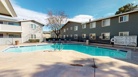 Apartments in Victorville CA - Aspire of the High Desert - Sparkling Pool Surrounded by Lounge Seating