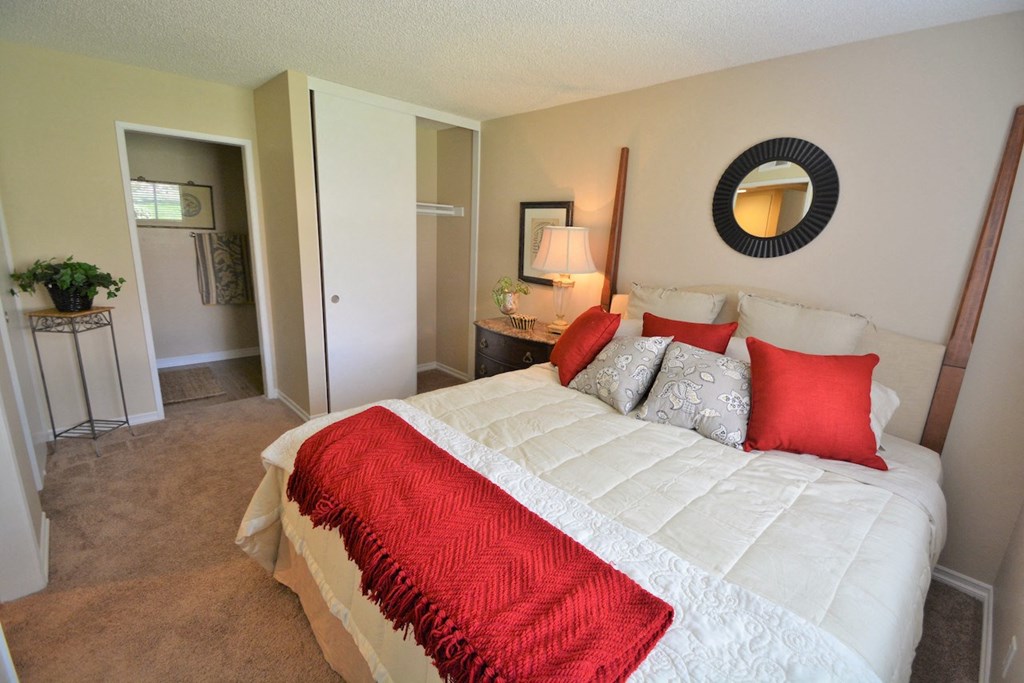 Two-Bedroom Apartments in Antelope Valley CA - The Arches at Regional Center West - Bedroom with Plush Carpeting at The Arches at Regional Center West Apartments, Palmdale, 93551