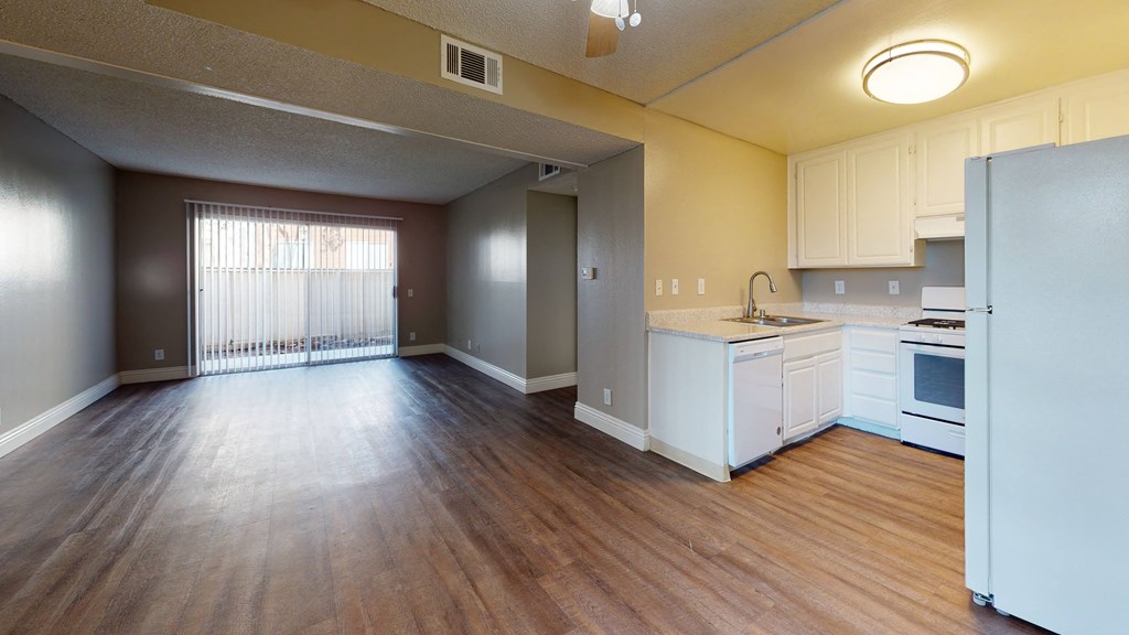 Spacious Living Room with Wood-Style Flooring at Avante Apartments, California, 91764