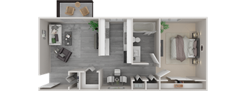 One bedroom floor plan 