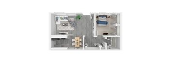 One Bedroom  Floor Plan  at Aspire Sacramento Apartments, Sacramento, California