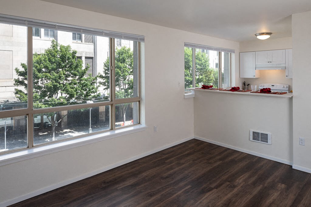 Wooden floor at Gilmore Apartments, Washington