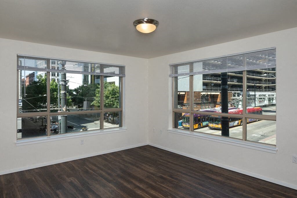 Wooden flooring at Gilmore Apartments, Washington, 98101