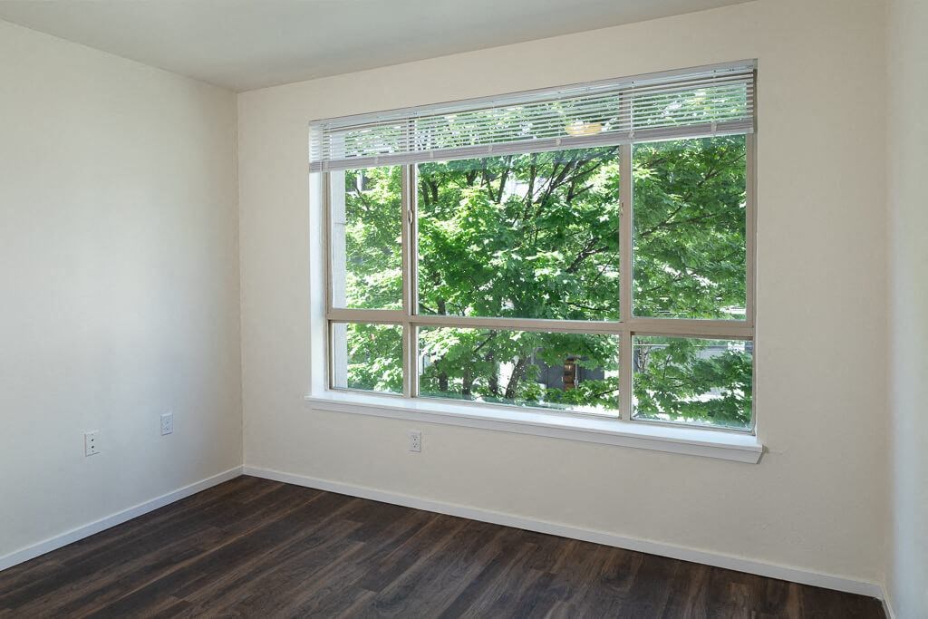 Big Window in room at Gilmore Apartments, Seattle, WA
