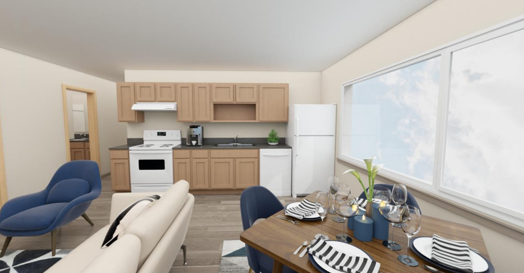 Living and dining at Cedar Crossing, Seattle