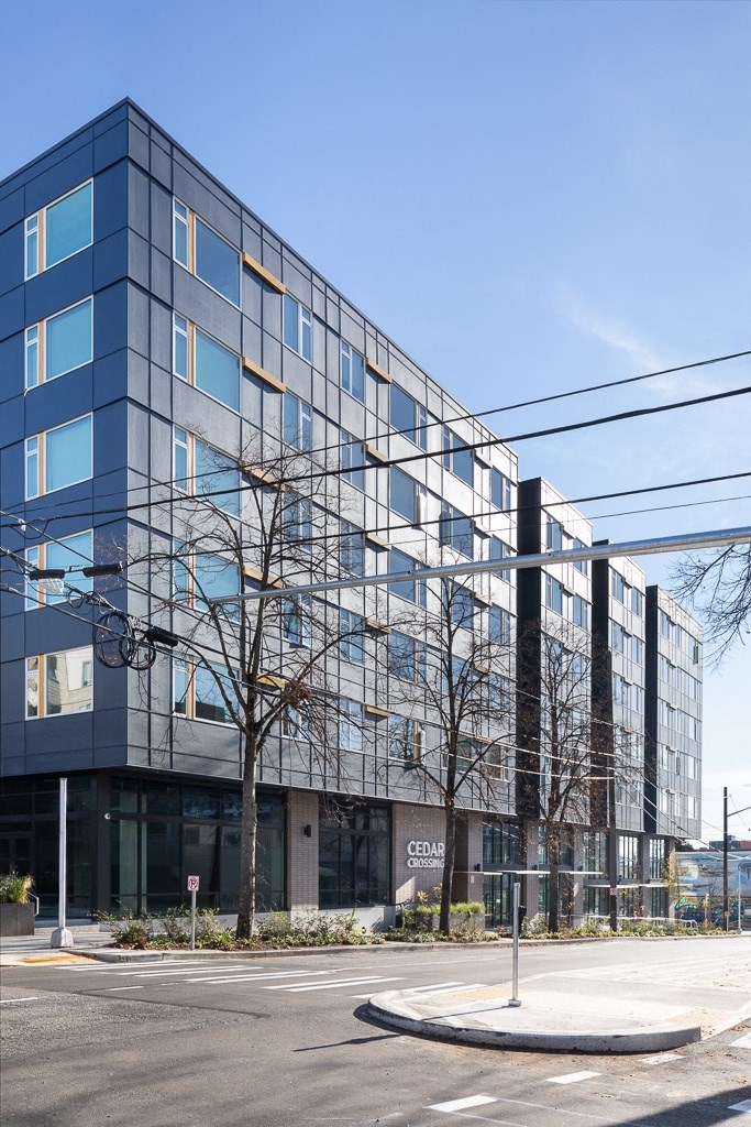 Building exterior at Cedar Crossing, Seattle, Washington