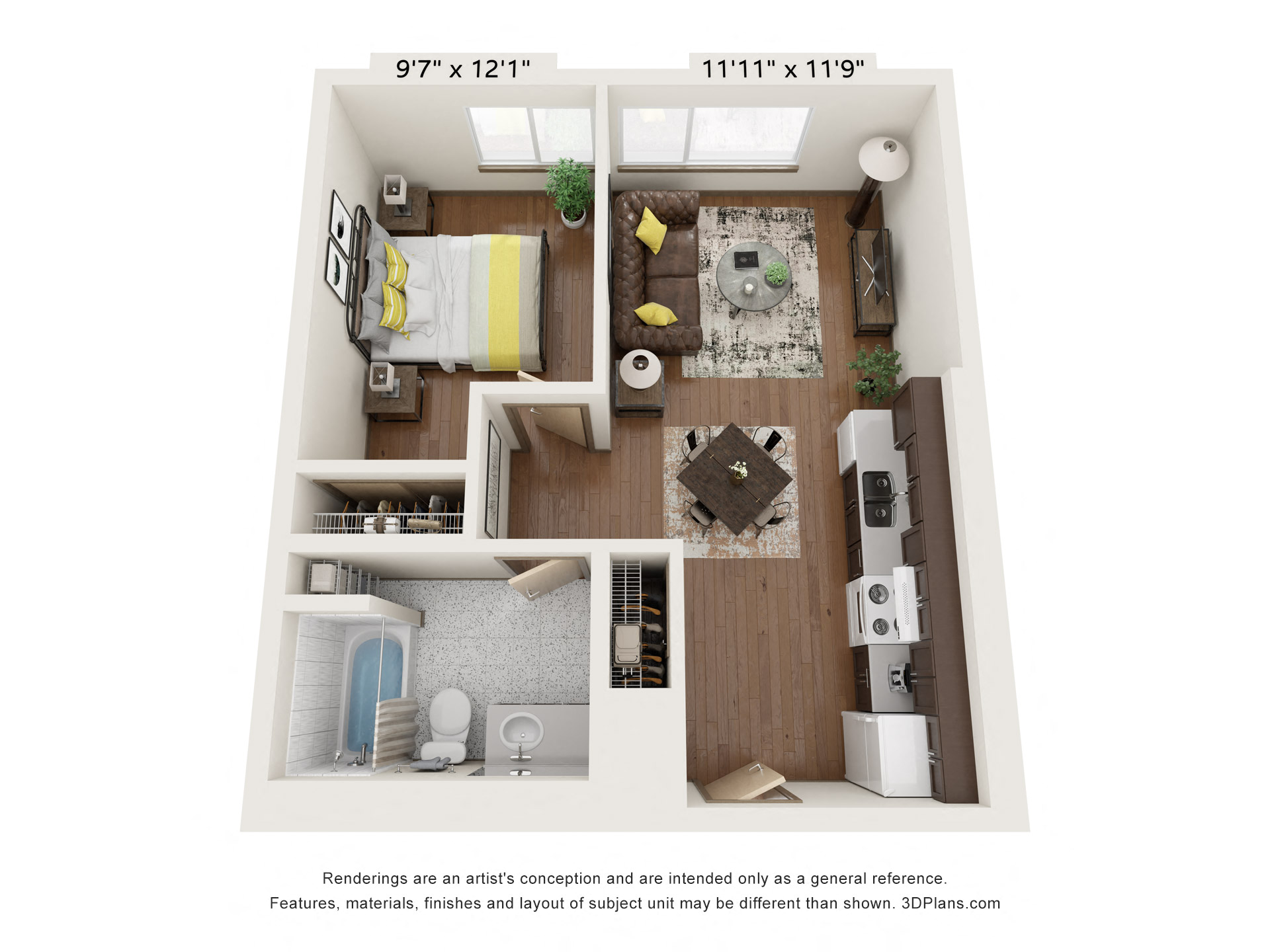 1 Bedroom 50 Percent AMI