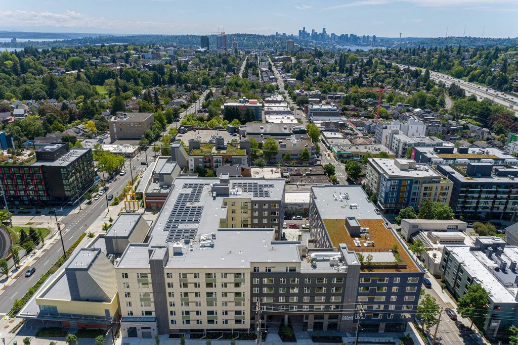 Aerial view at Cedar Crossing, Seattle, WA