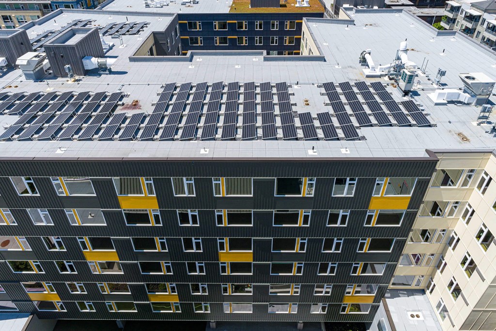 Aerial view of building at Cedar Crossing, Seattle, 98115