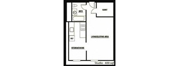 Studio 1 bath B at Cambridge Apartments, Seattle, WA