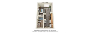 a floor plan of a 1 bedroom apartment