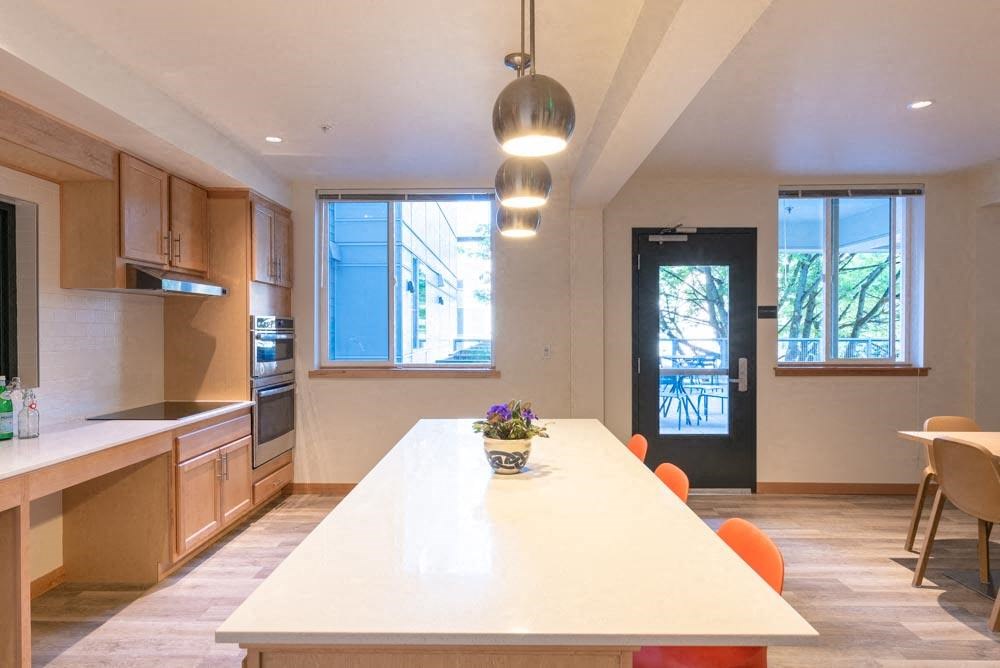 Dining area at Arbora Court, Seattle, Washington