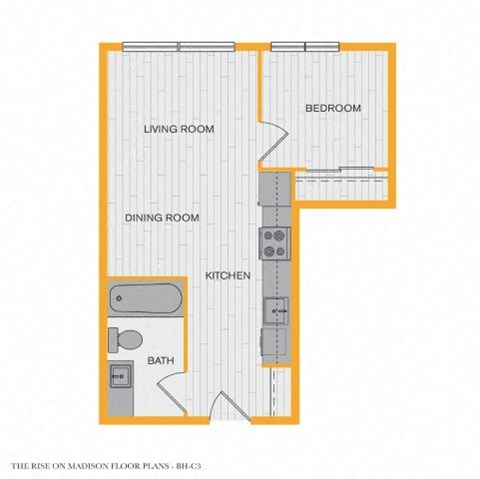 A diagram of a floor plan for a Madison floor plan.