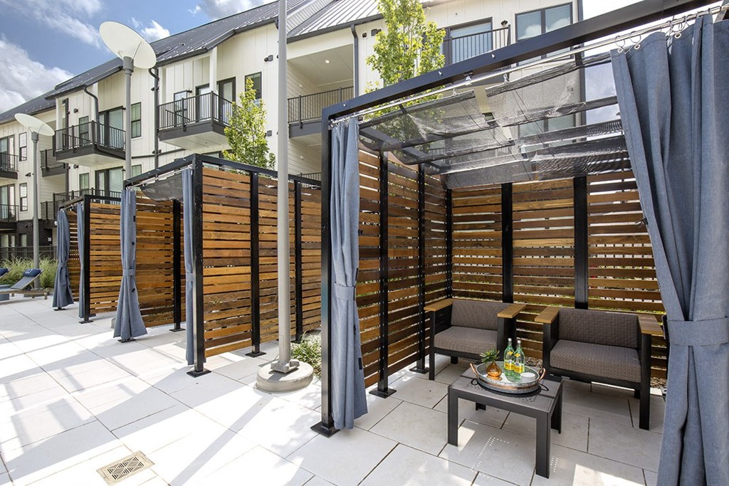 Upton Oxmoor Apartments Louisville poolside cabanas