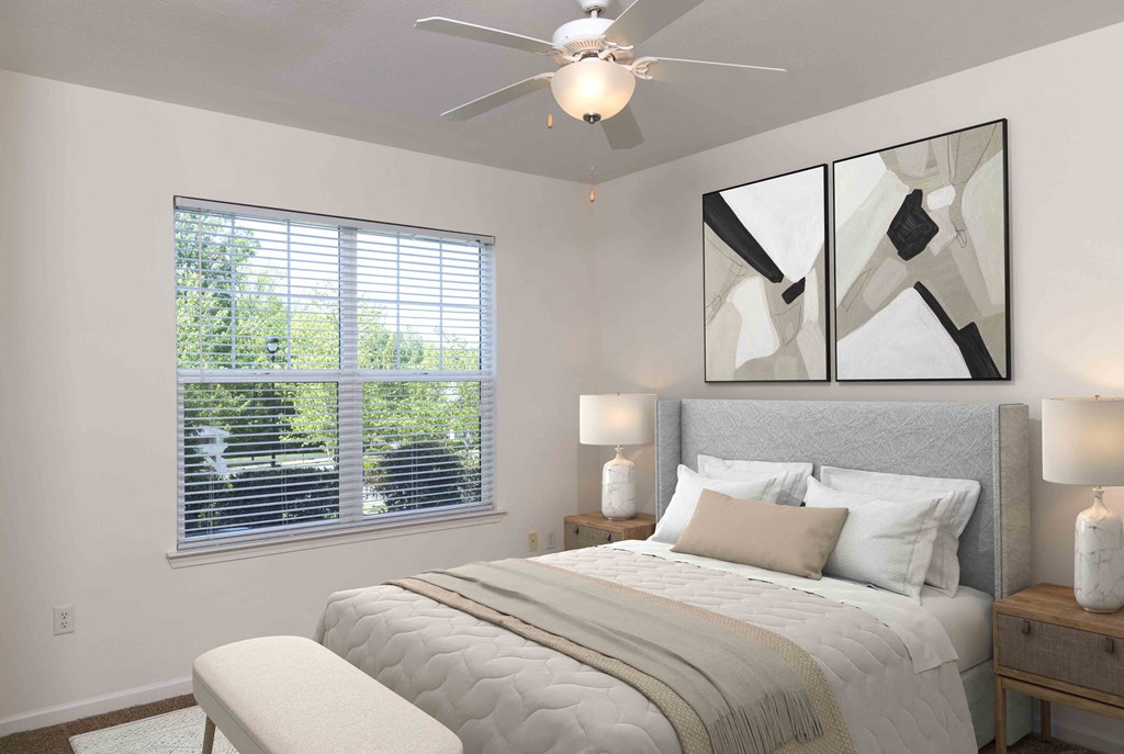 Creek's Edge Apartments Richmond Virginia spacious bedroom with bright natural light