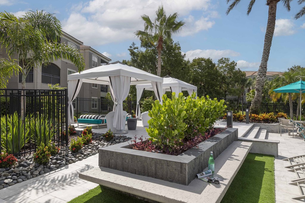 Sanford Lake's Edge Apartments luxurious cabanas