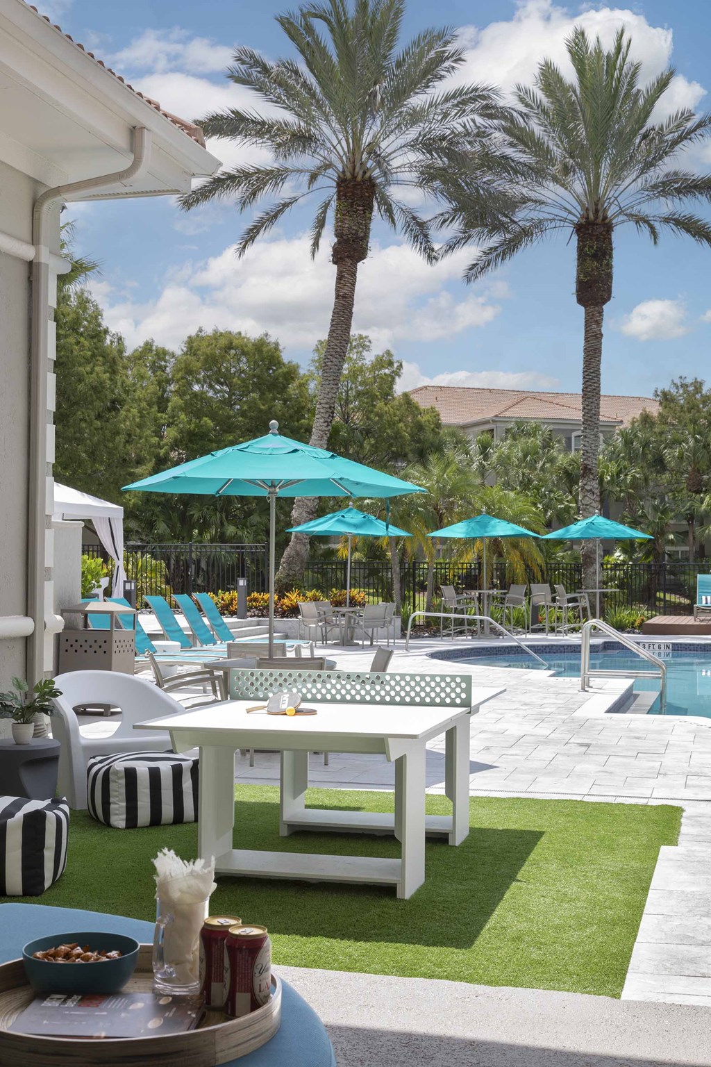 Sanford Lake's Edge Apartments poolside ping pong table