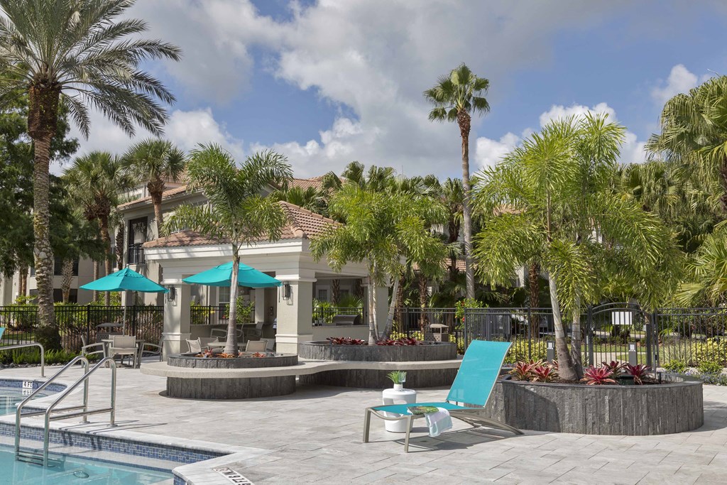 Sanford Lake's Edge Apartments resort-style pool with expansive sundeck