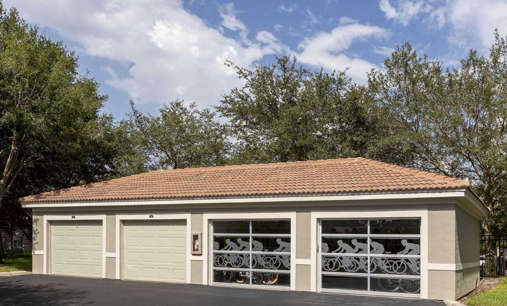 Sanford Lake's Edge Apartments bicycle storage