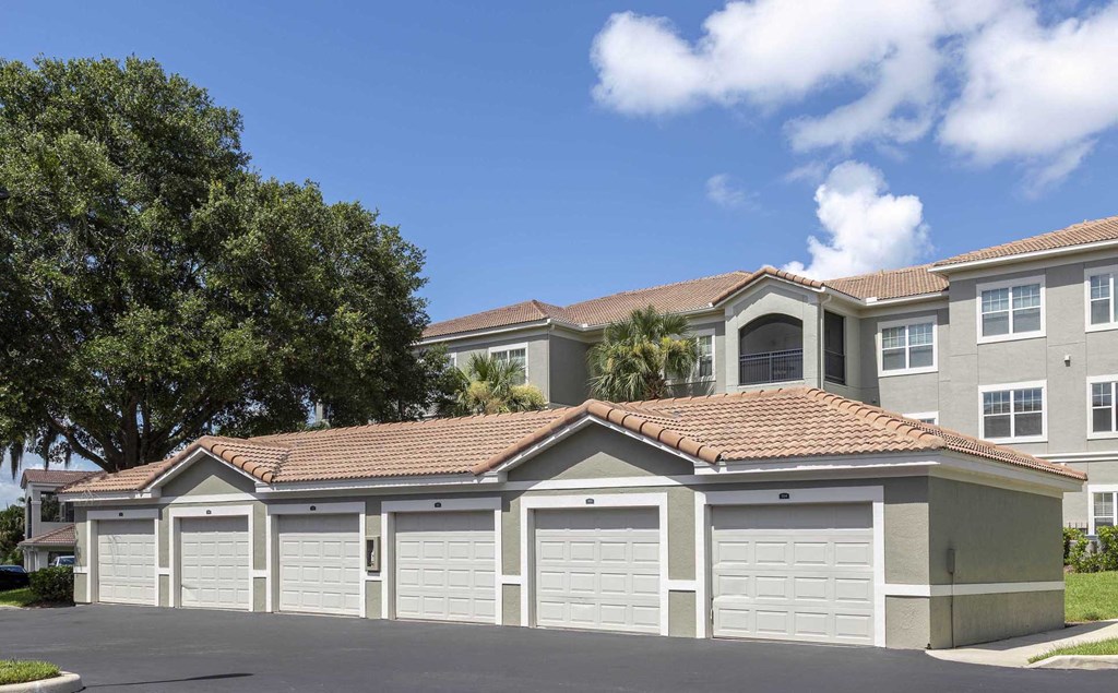 Sanford Lake's Edge Apartments private garages available