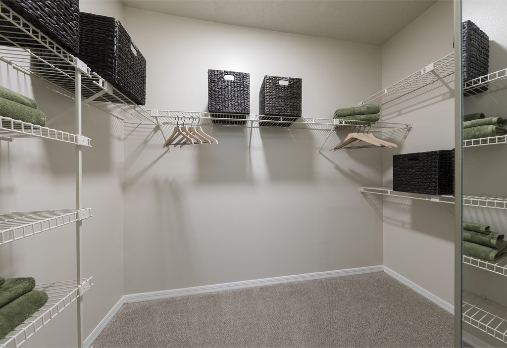 Longwood Sabal Park Apartments spacious walk-in closet with shelving
