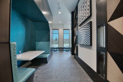 Sagemont Apartments Irving Texas Business lounge with Wi-Fi and individual work pods