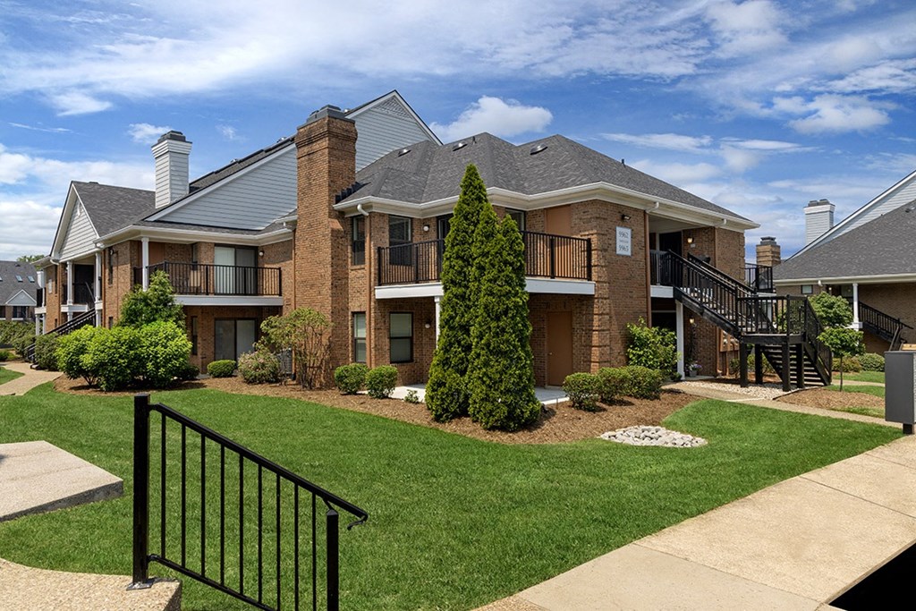 The Willows Apartments Louisville building exterior with greenspace