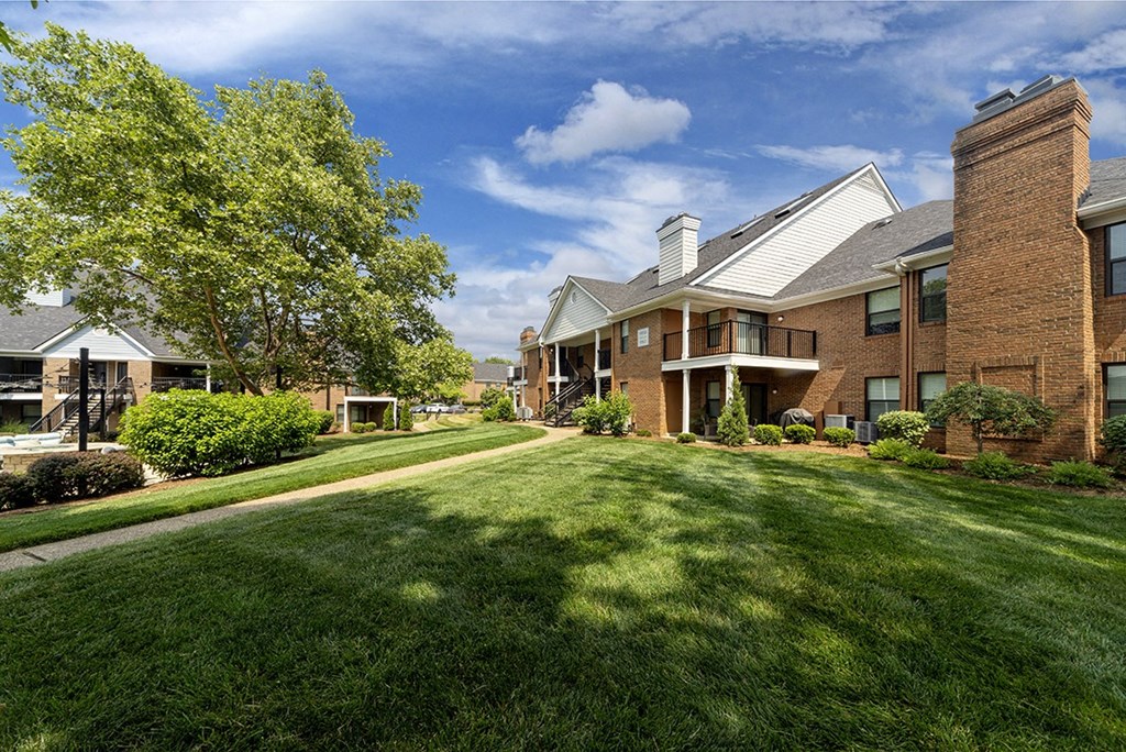 The Willows Apartments Louisville building exterior with greenspace
