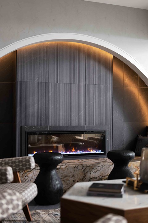 Hurstbourne Grand Apartments Louisville resident lounge with fireplace