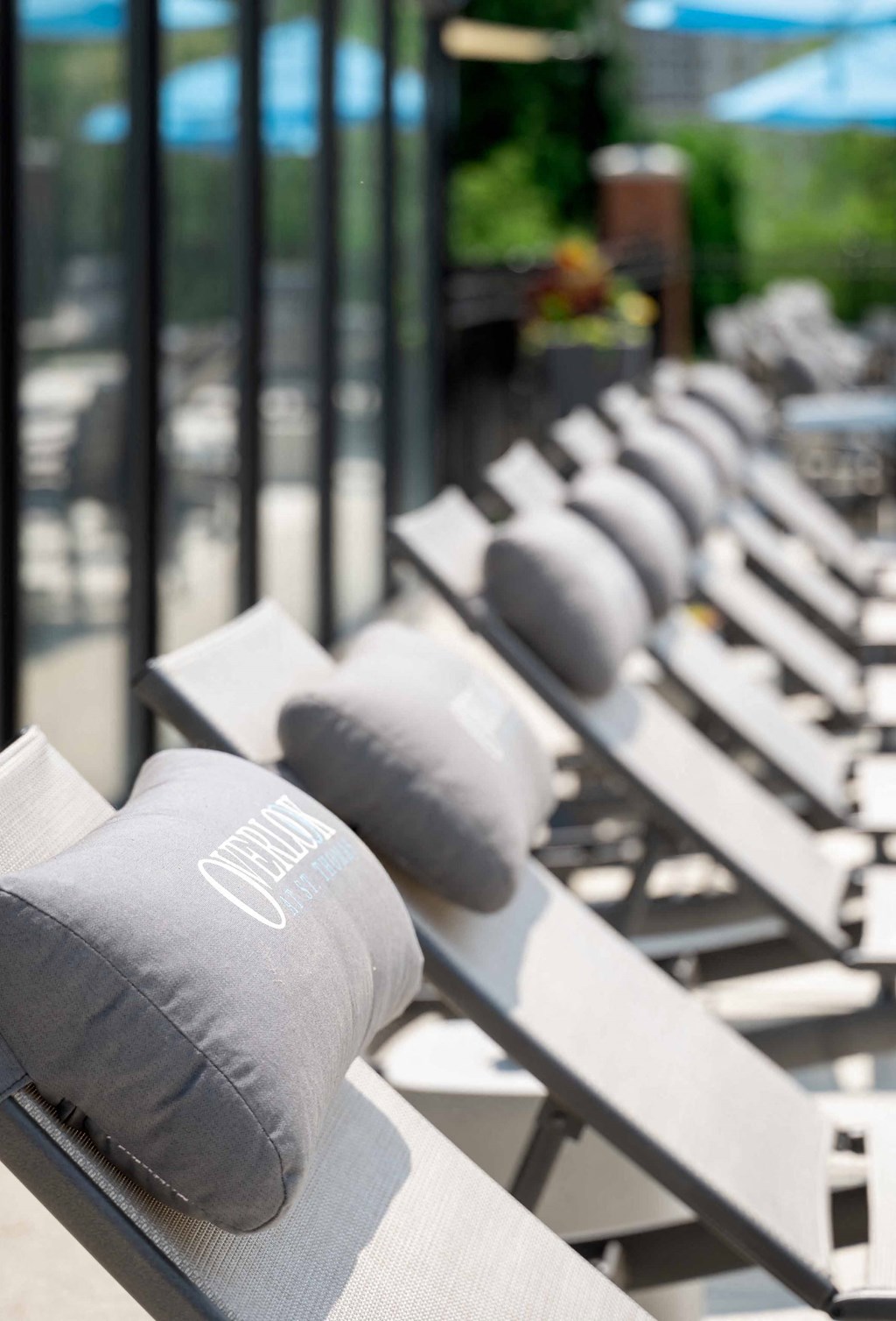 The Overlook at St. Thomas Apartments Louisville resort-style lounge chairs