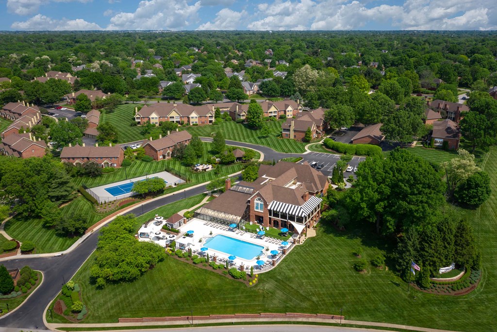 The Overlook at St. Thomas Apartments Louisville aerial view