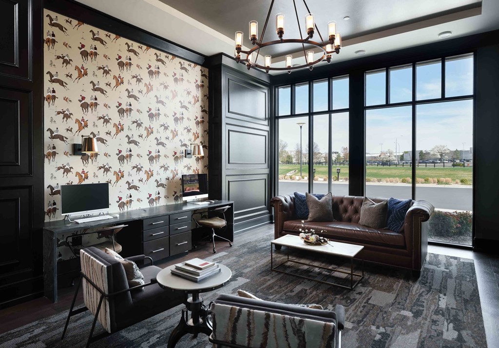 Upton Oxmoor Apartments Louisville business lounge and shared workspace