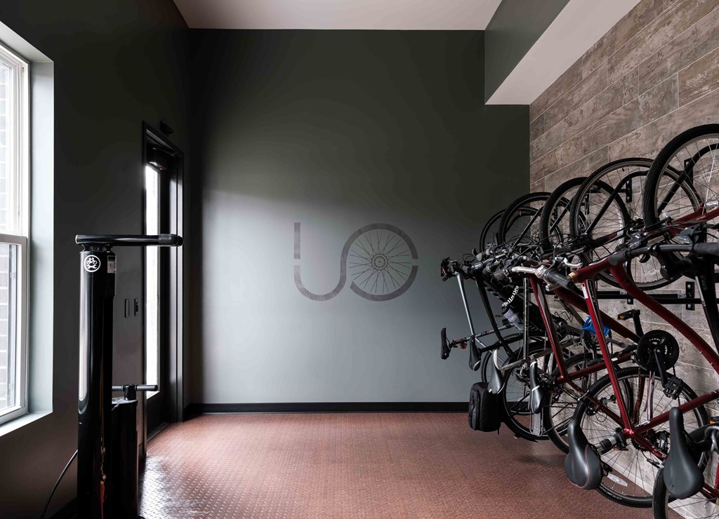Upton Oxmoor Apartments Louisville bike storage and repair station