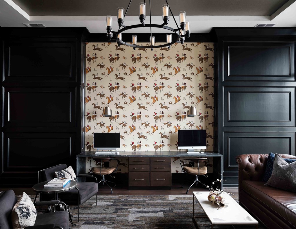 Upton Oxmoor Apartments Louisville business lounge and shared workspace