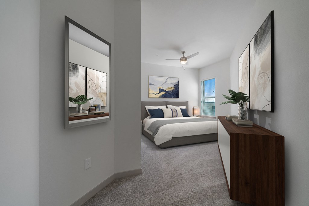 Westloop at the Diamond Interchange Irving TX  Bower alternate floor plan bedroom entryway