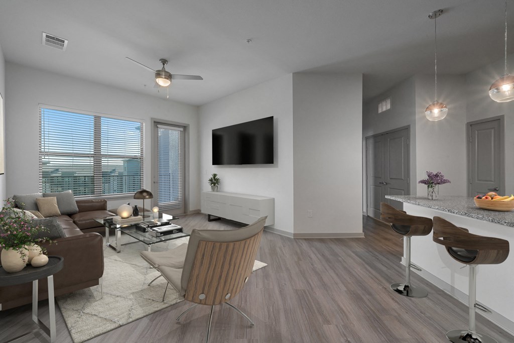 Westloop at the Diamond Interchange Irving TX  open concept living space and kitchen