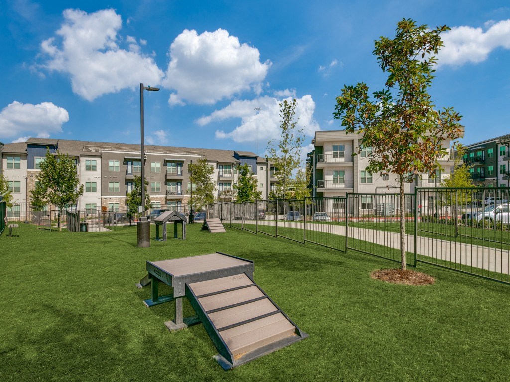 Westloop at the Diamond Interchange Irving TX  expansive dog park with obstacle course