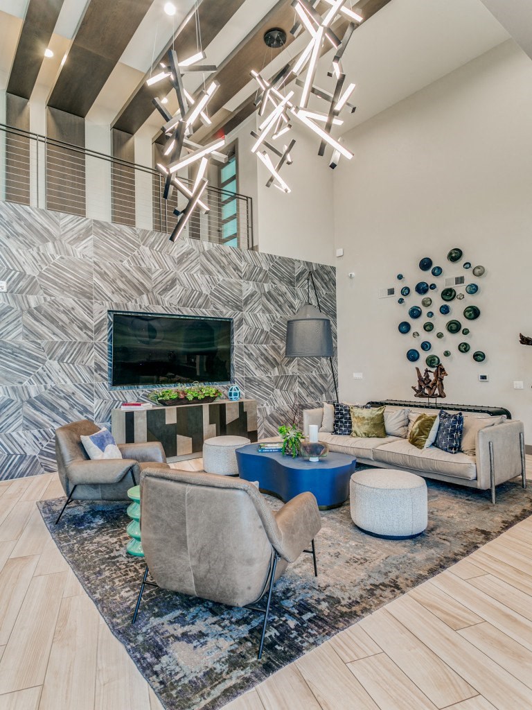 Westloop at the Diamond Interchange Irving TX  resident lounge with entertainment space