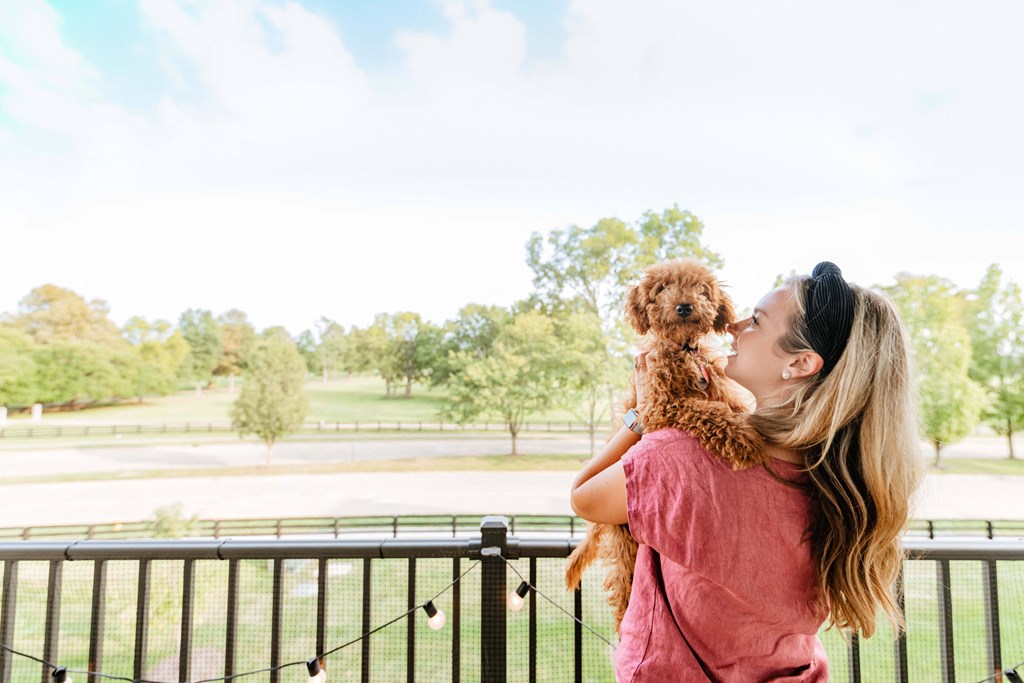 Upton Oxmoor Apartments Louisville patio with scenic view